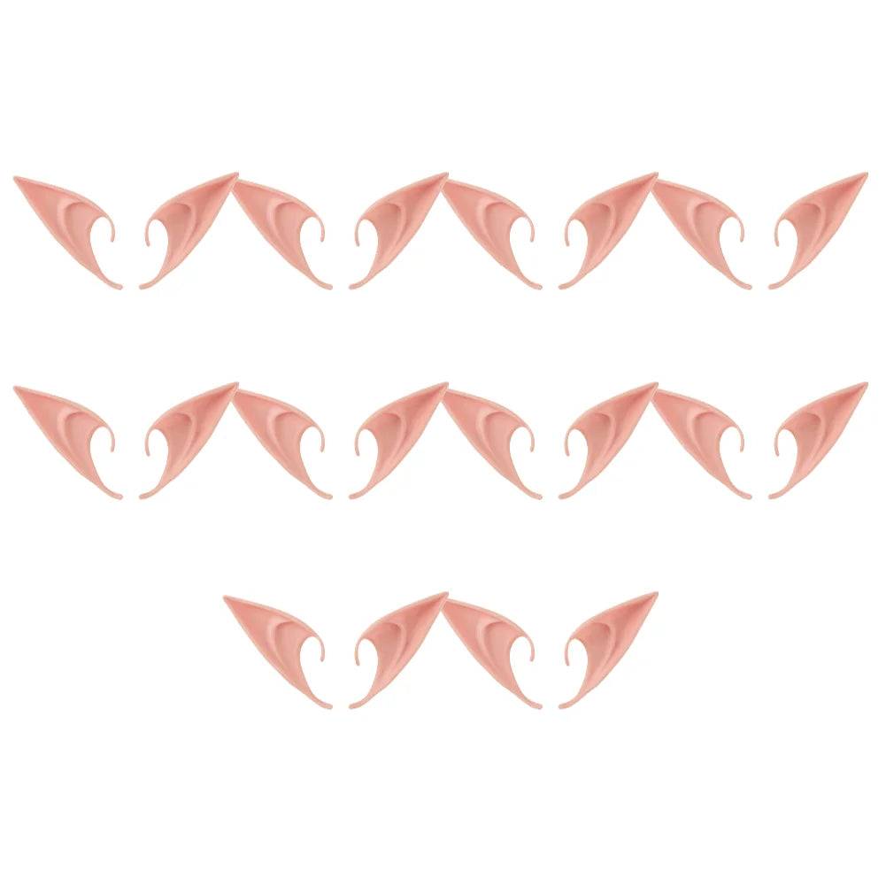 12-1pair Halloween Angel Elf Ears Soft Latex Fake Ears Fairy Vampire Costume Halloween