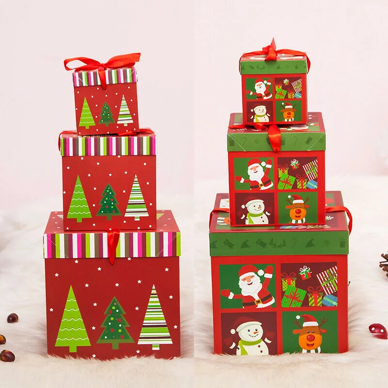 Christmas Gift Boxes Outdoor Present Decoration Under The Tree Package