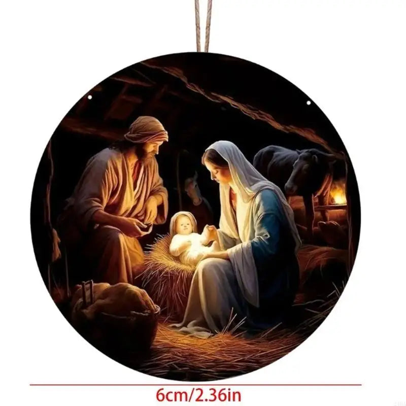 Elegant Acrylic Nativity Ornament Handmade Birth Hanging Ornament Enhancing Christmas