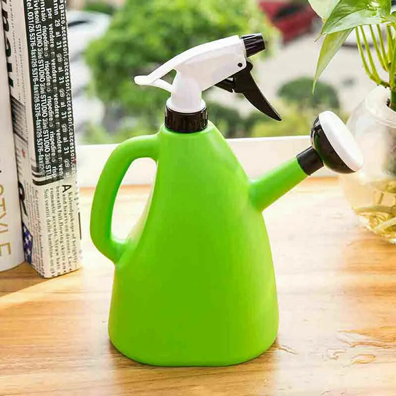 2 In 1 Plastic Watering Pressure Spray Water Kettle/Adjustable Sprayer 1L
