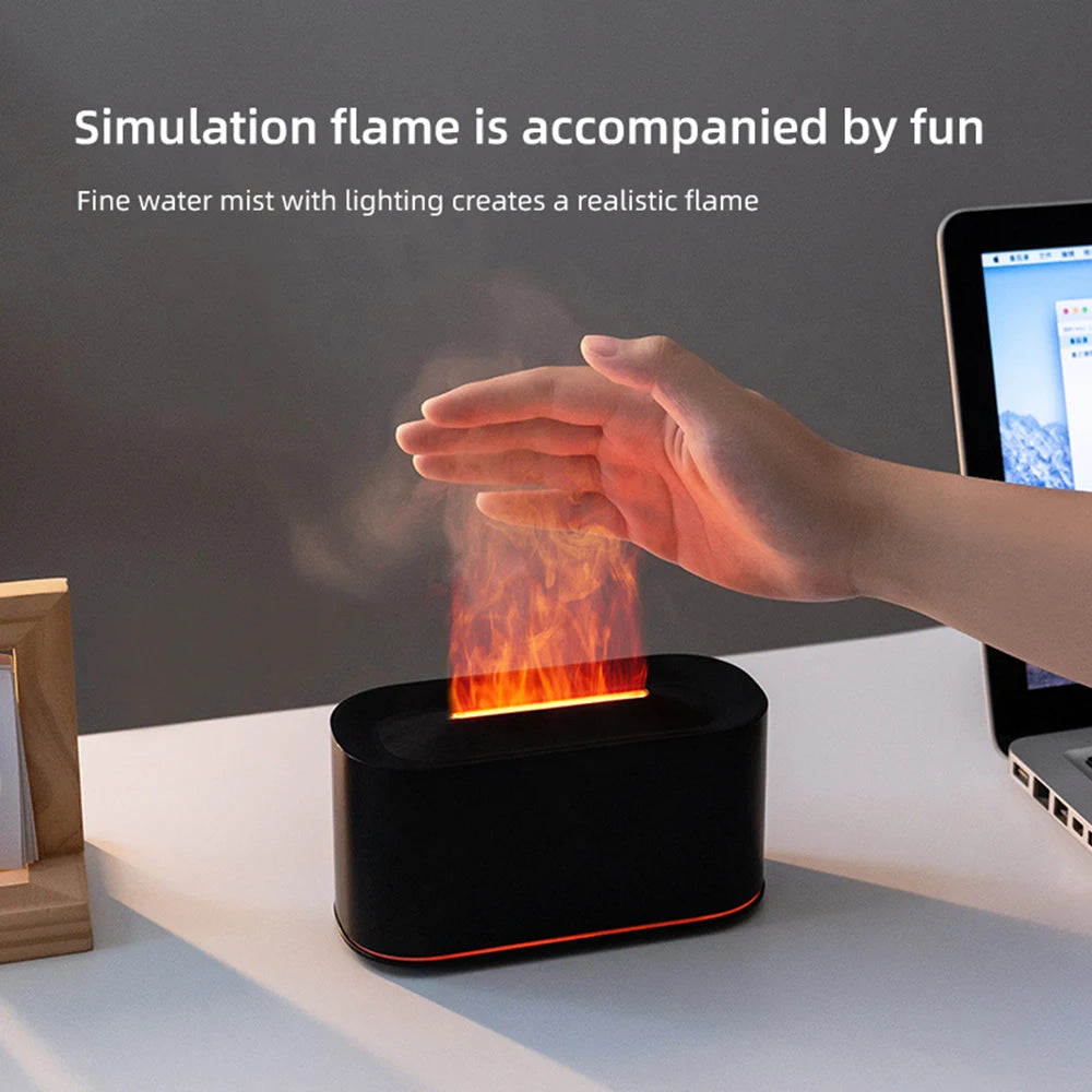 Essential Oil Diffuser Colorful Water Vapor Fire Humidifier for Aroma Therapy Room