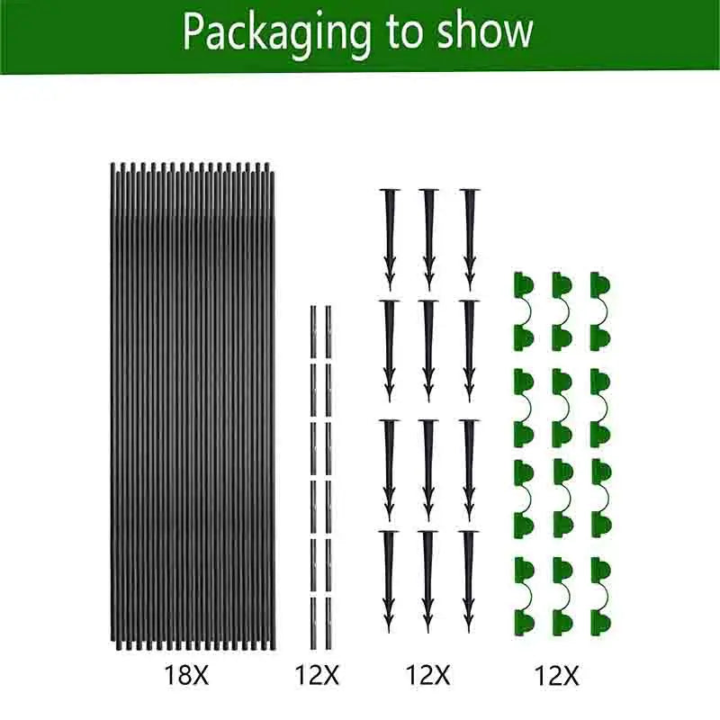 30Pcs Garden Hoops for Garden Greenhouse cover, optional 18 pc.