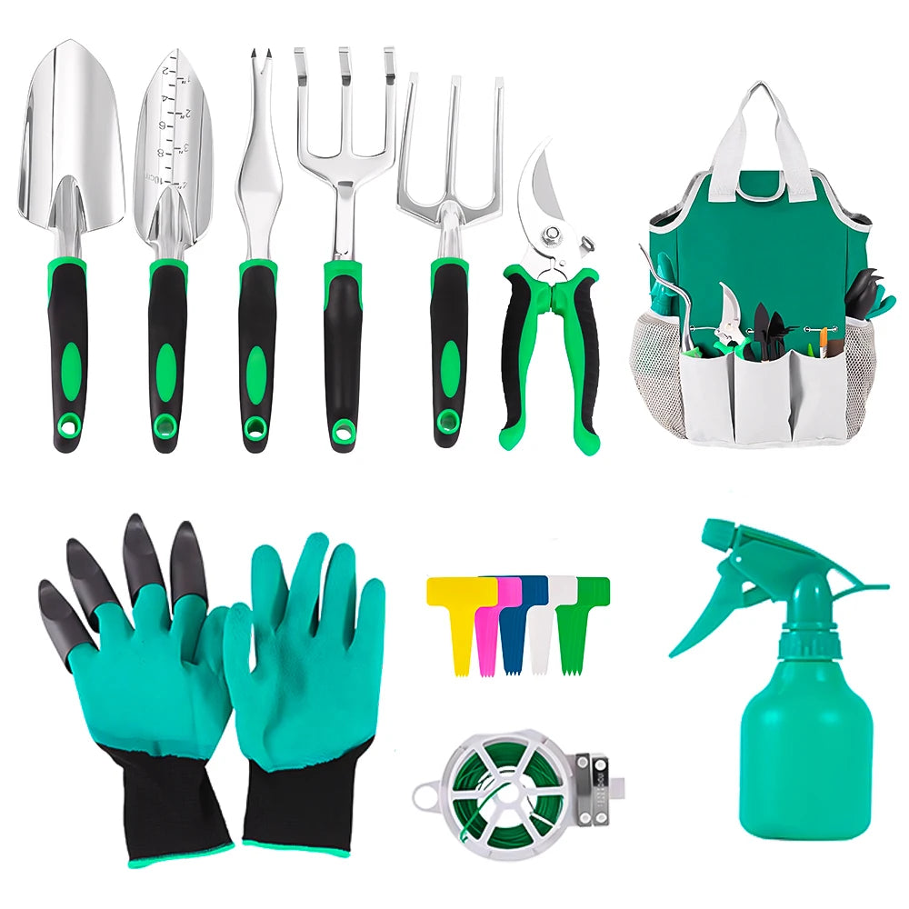 11-Piece Outdoor Garden Tool Set – Ergonomic Grip & Rustproof Pruning Tools