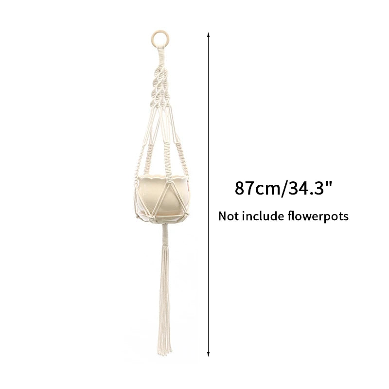 Plant Hanging Basket Handmade Macrame