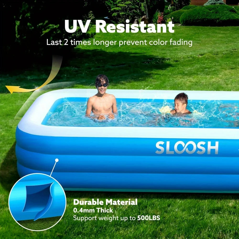JOYFY 120" x 72" x 22" Full-Sized Inflatable  Summer Family  Swimming Pool