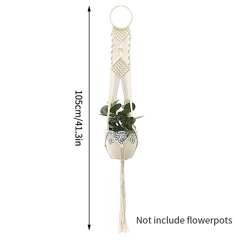 Plant Hanging Basket Handmade Macrame