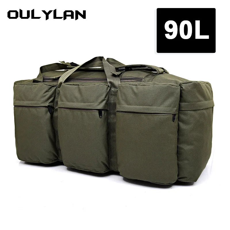 Outdoor 90L Men Tactical Luggage Bag Super Capacity Mountaineering Waterproof.