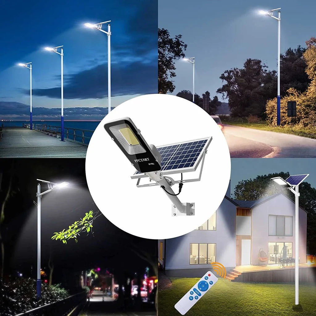 200W Powerful Outdoor Solar 6000mah Waterproof Automatic Dusk to Dawn Street Light