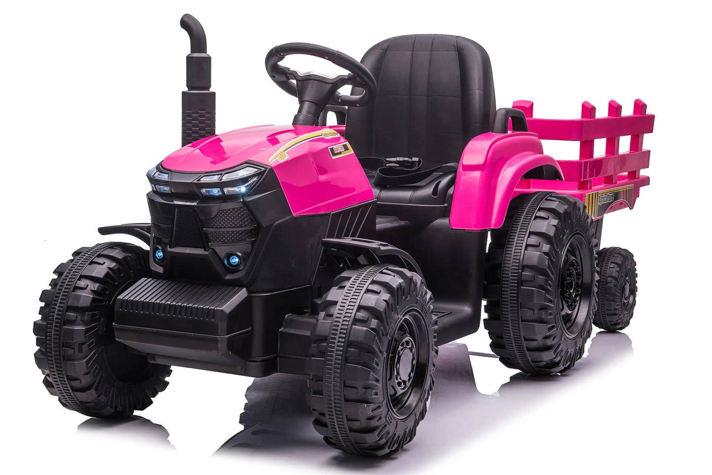 12 V Ride On tractor Toy 35W Dual Motors, 3-Gear-Shift, LED Lights, USB For Aged 3-8