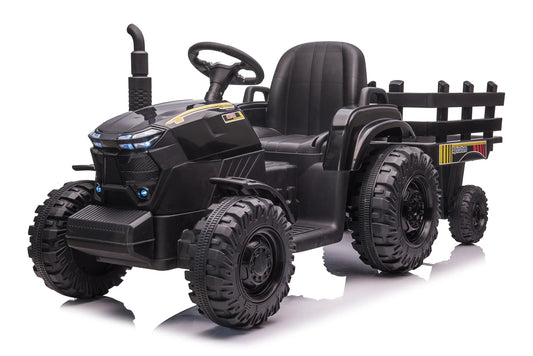 12 V Ride On tractor Toy 35W Dual Motors, 3-Gear-Shift, LED Lights, USB For Aged 3-8