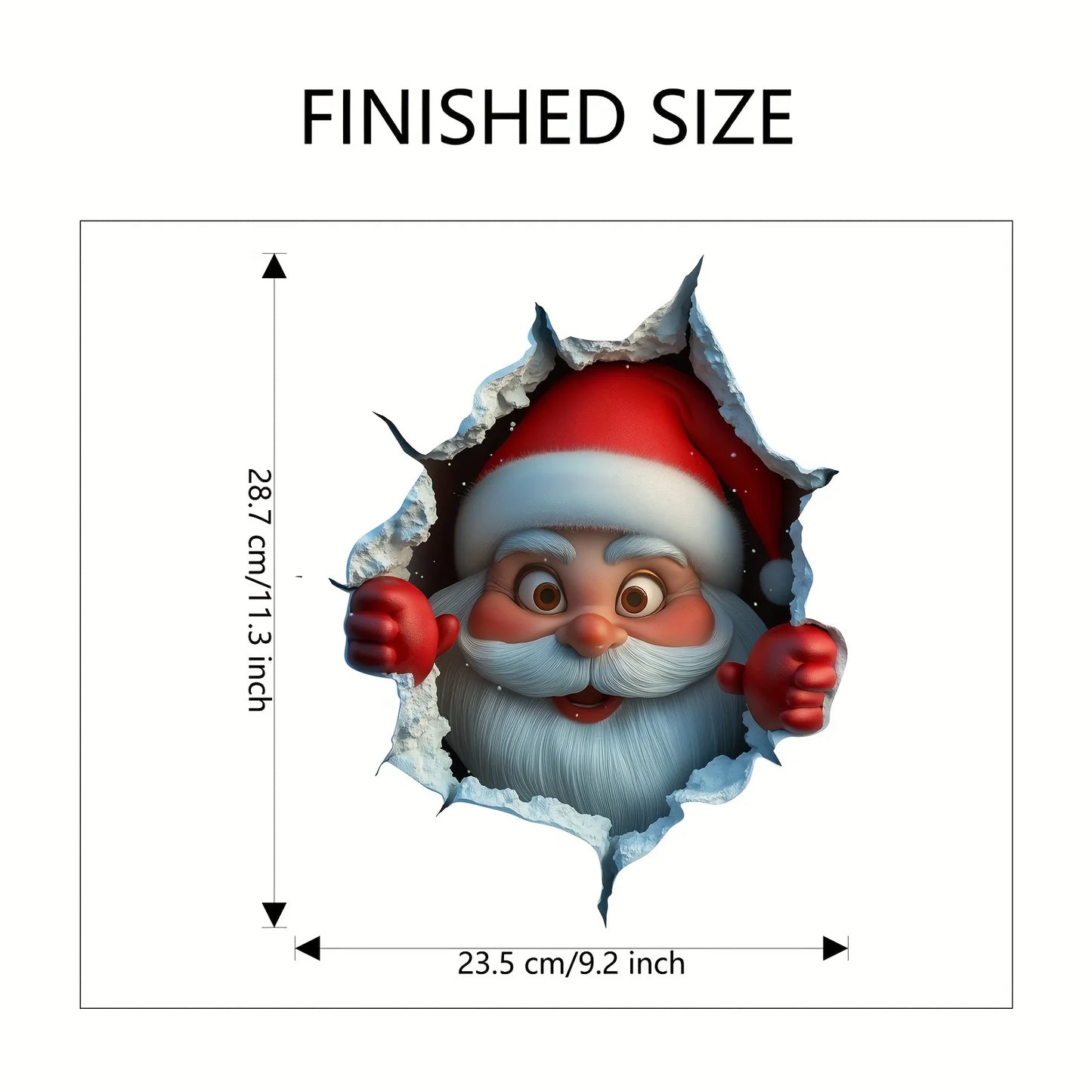 1pc Christmas Santa Wall Stickers PVC