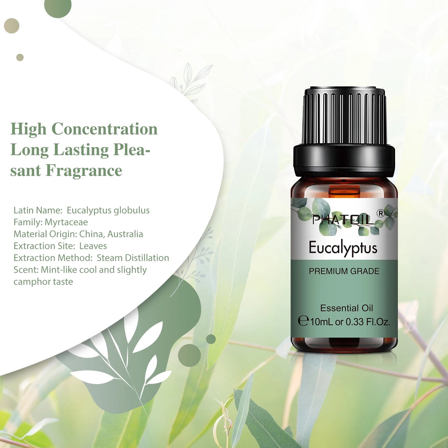 PHATOIL Natural Plant Essential Oil 10ml for Diffusers