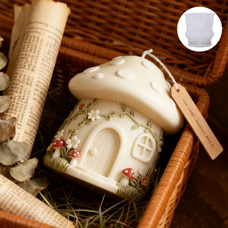 Fantasy mushroom candle mold, reusable DIY candle/resin handmade mold
