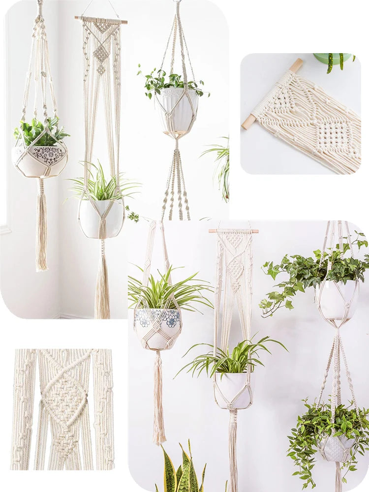 Plant Hanging Basket Handmade Macrame