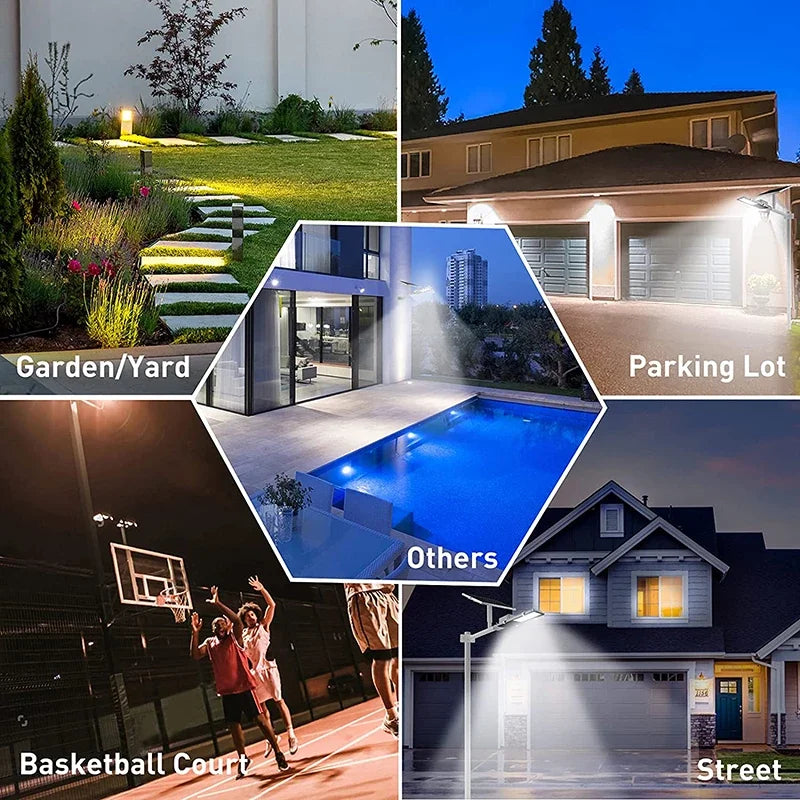 200W Powerful Outdoor Solar 6000mah Waterproof Automatic Dusk to Dawn Street Light