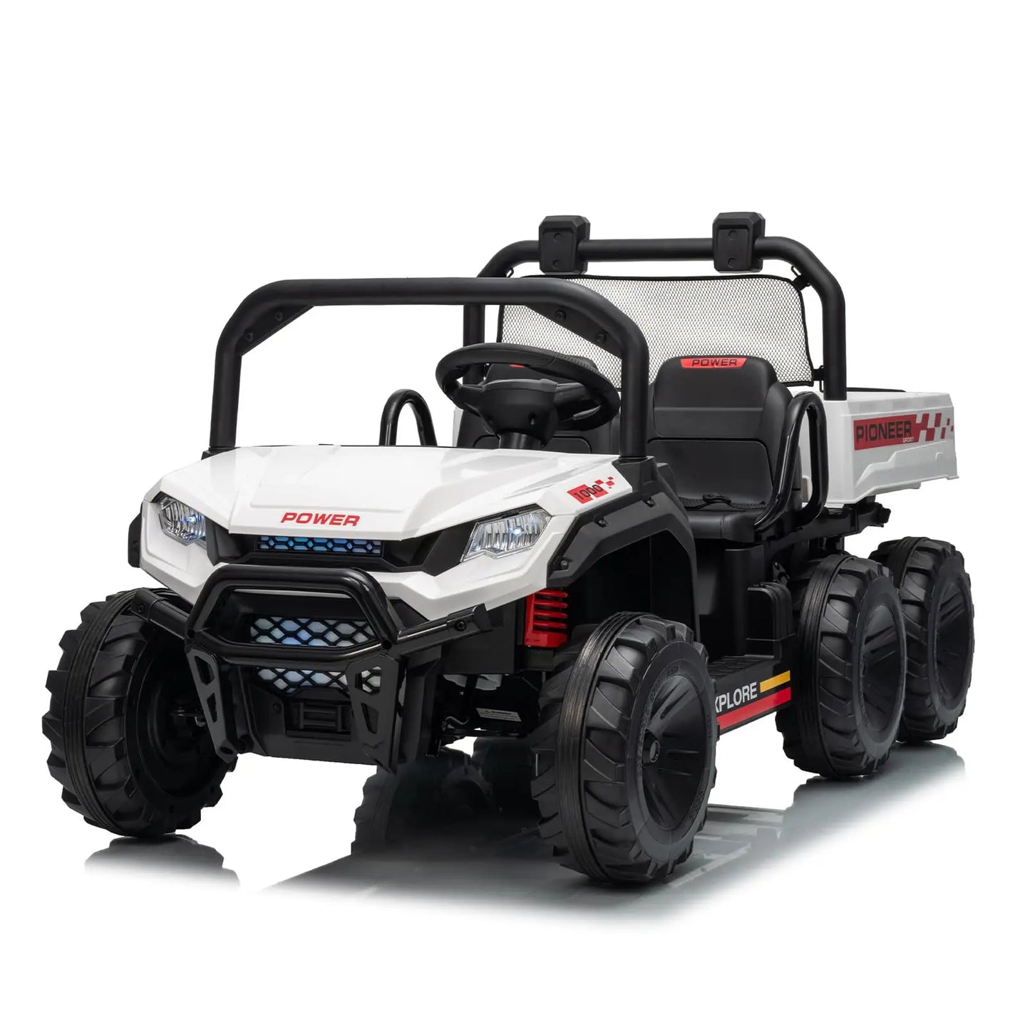 24V 4WD Electric Ride-on Dump Truck For Kids 2-Seater With Parental Remote Control
