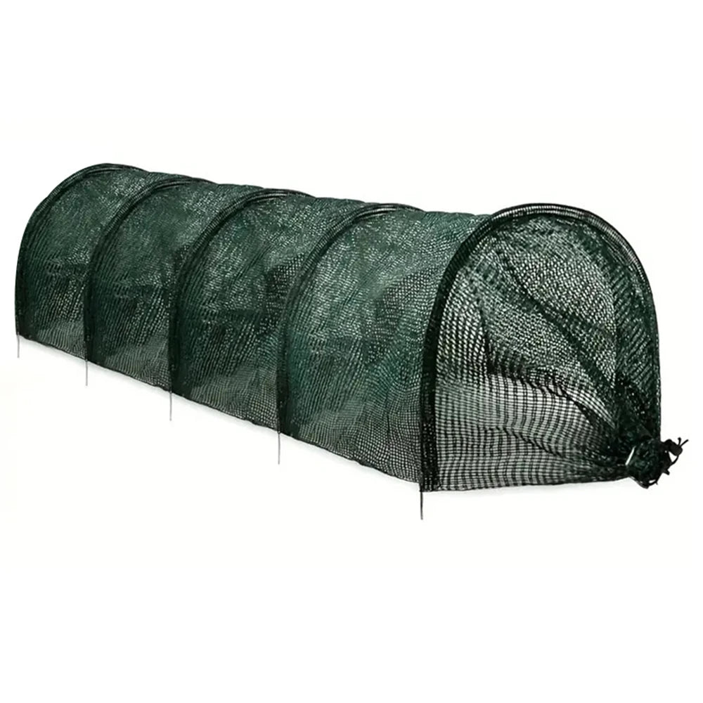 1Pcs Set 3m Durable Metal Frame Garden Tunnel Greenhouse with Shade Netting and Plastic Cover for Plant Protection