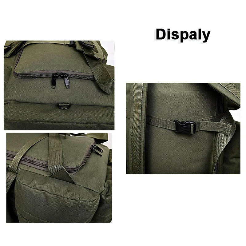 Outdoor 90L Men Tactical Luggage Bag Super Capacity Mountaineering Waterproof.