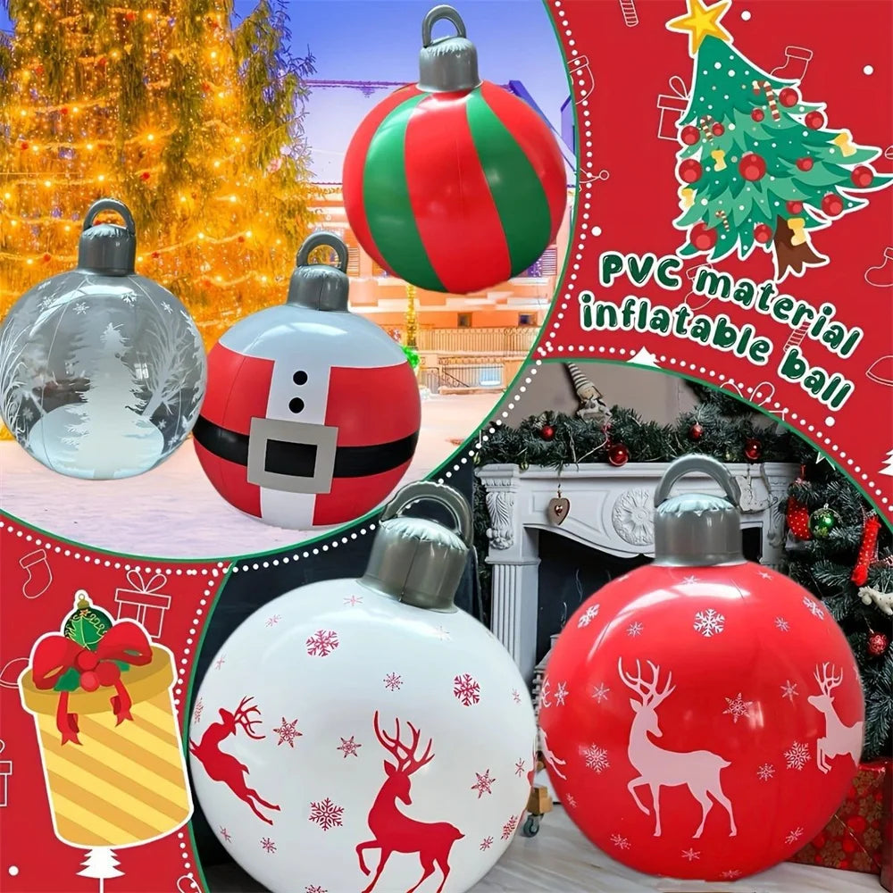 55CM Christmas Inflatable  PVC Giant Christmas Tree Decorations Large Balls Courtyard Ornaments