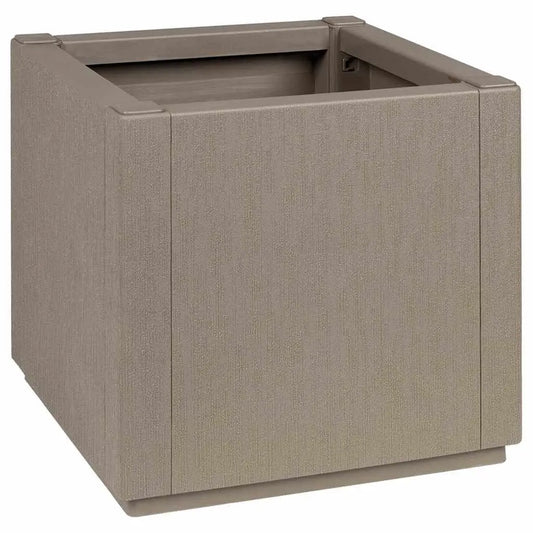 Light Brown Plastic Flower Box 14.17 X 14.17 X 13.78 in for Plants & Planters
