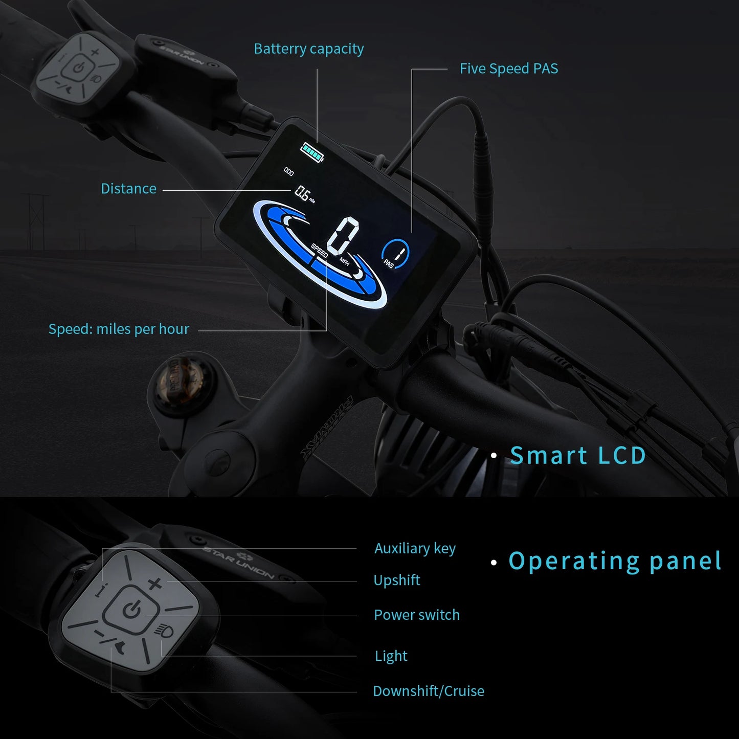 Electric Mountain Bike 750W 48V 17.5Ah 45Mile Class 3 E-Bike, 20" Fat Tire All-Terrain Bike
