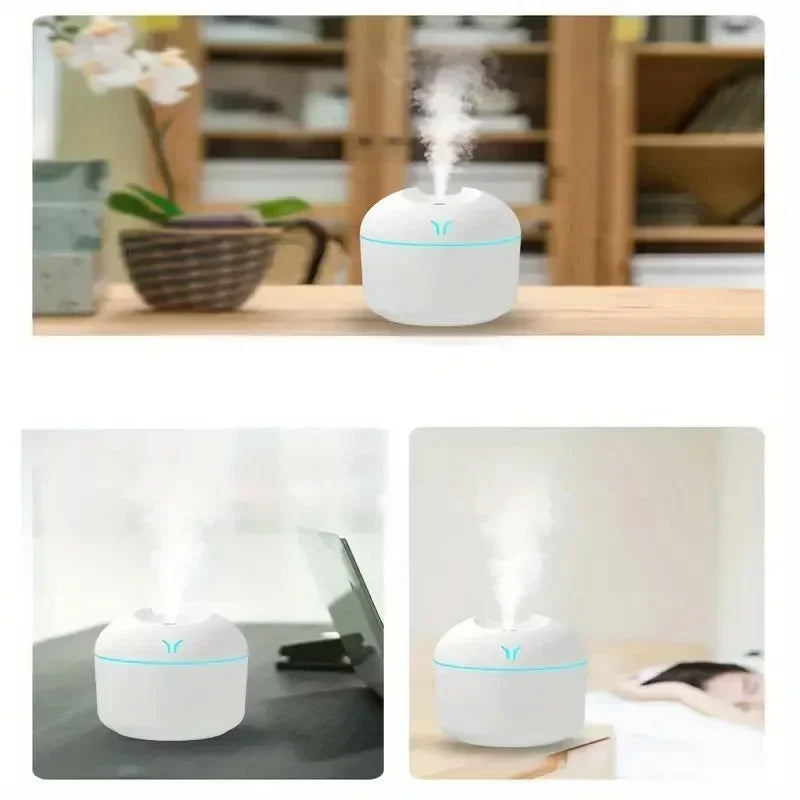 Compact USB Aroma Diffuser & Humidifier with LED Night Light