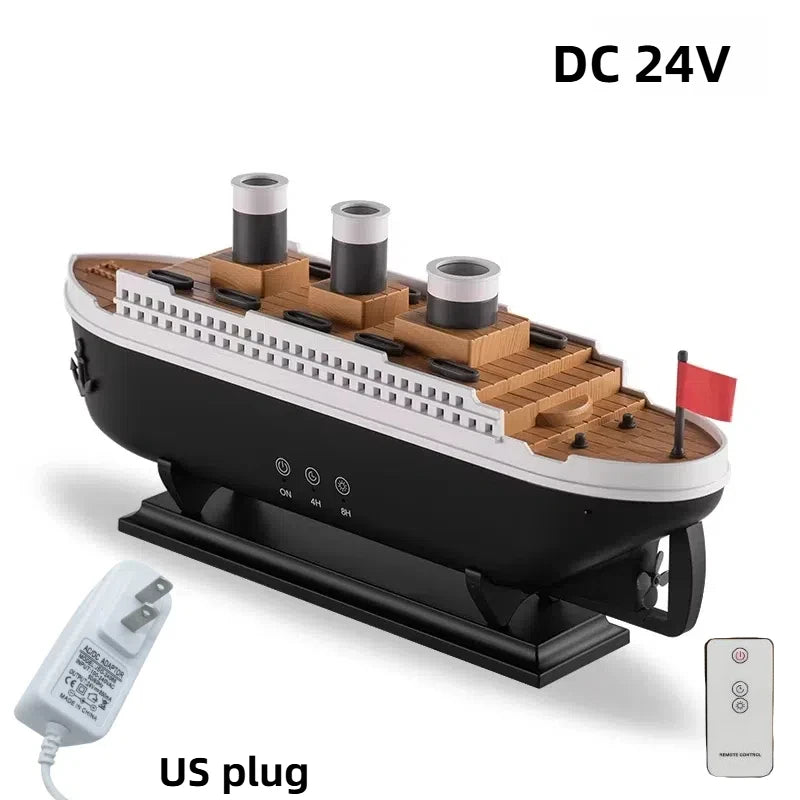 Titanic Ship Air Humidifier 250ml Remote Control Essential Oil Jellyfish Smoke rings and more