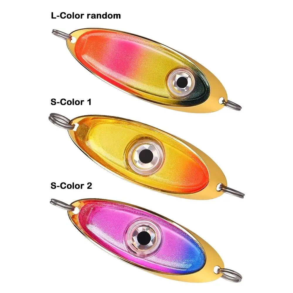 LED Deep Drop Underwater Flash Fluorescent Eye Shape Fishing Squid for Night Fishing