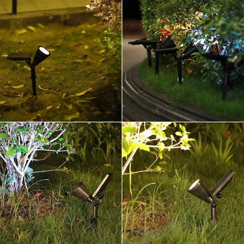 Solar Spotlights, Outdoor IP65 Waterproof, Spot Lights, Adjustable Brightness