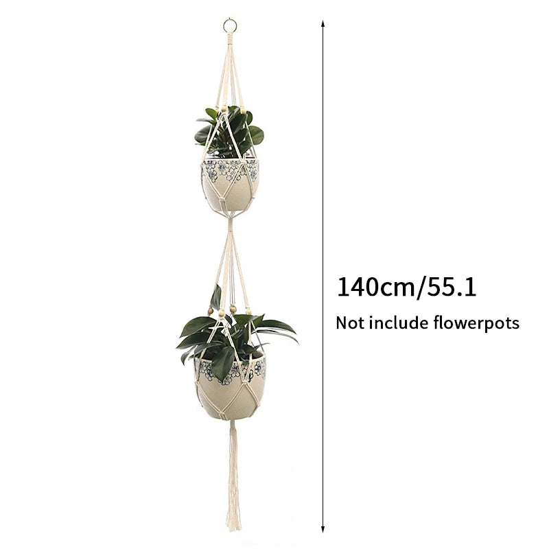 Plant Hanging Basket Handmade Macrame