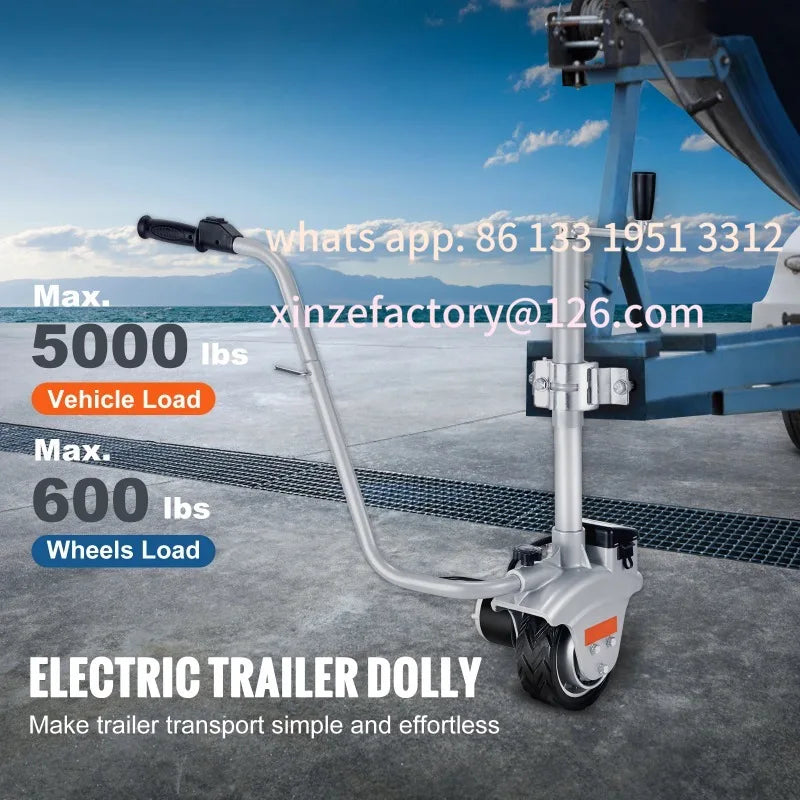 Trailer Dolly 12V Trailer Jockey Wheel with 22 ft/min Speed & Adjustable Height for Moving