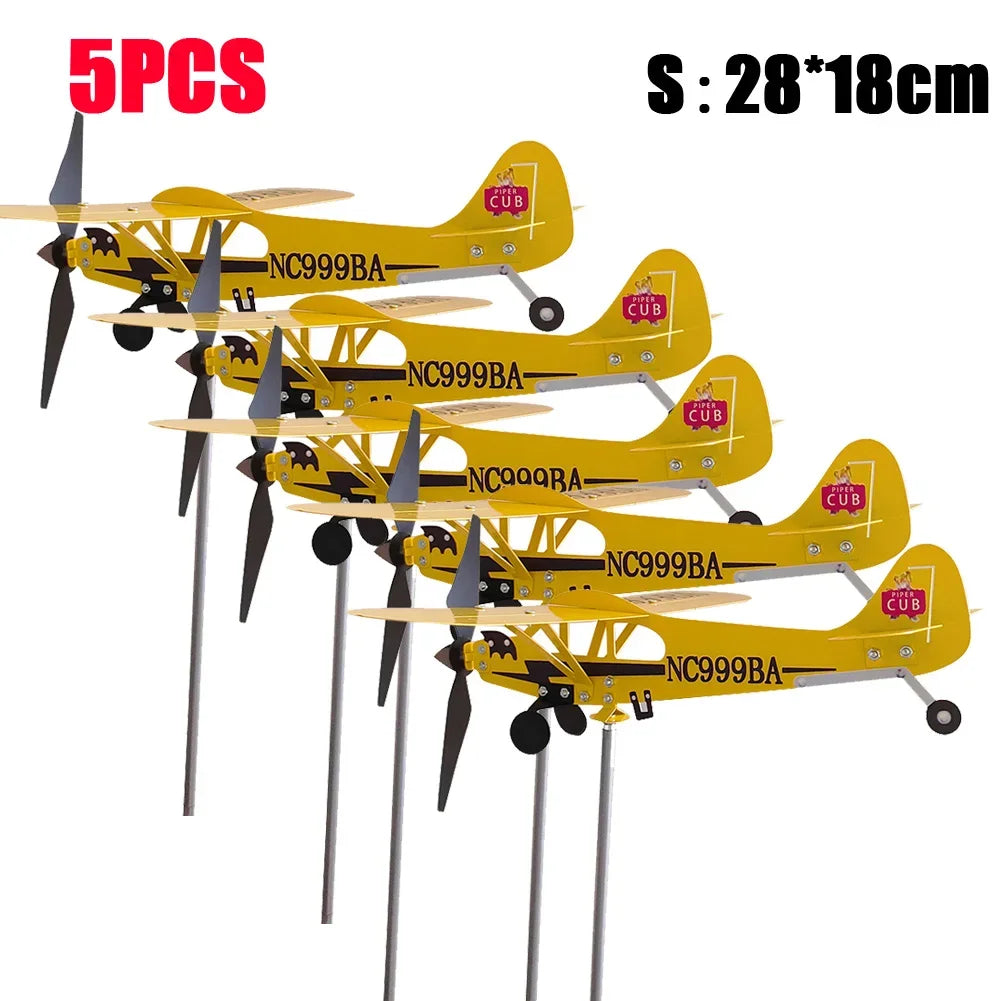 Airplane Weather Vane Piper J3 Cub Wind Spinner Weather Vane