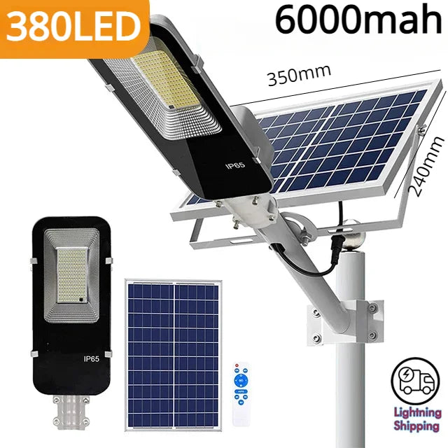 200W Powerful Outdoor Solar 6000mah Waterproof Automatic Dusk to Dawn Street Light