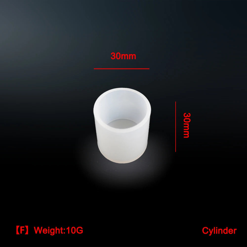 1PC 10 Style Cylindrical Hexagon Silicone Mold DIY Epoxy Resin Casting Mould