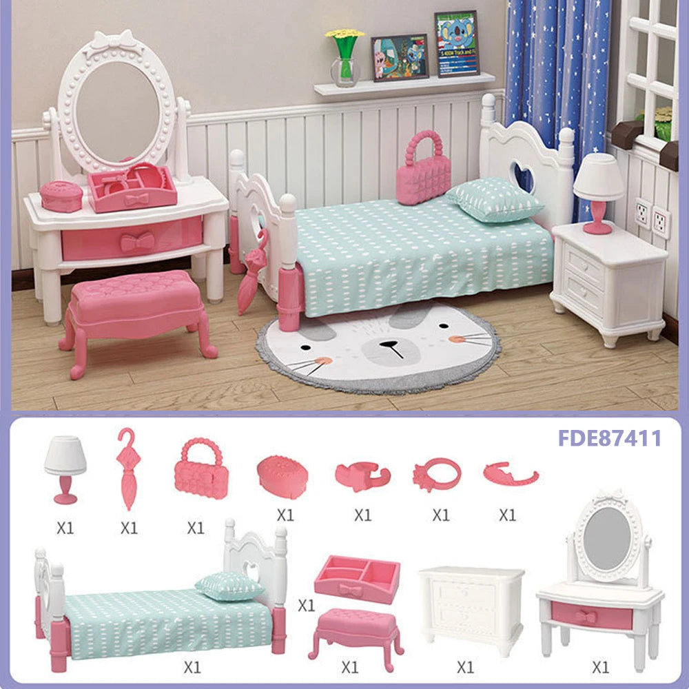 Dollhouse Miniature Furniture Accessories 1/12 Supermarket Micro Model Bedroom Forest Family For Kitchen Toys Doll Girl Gift