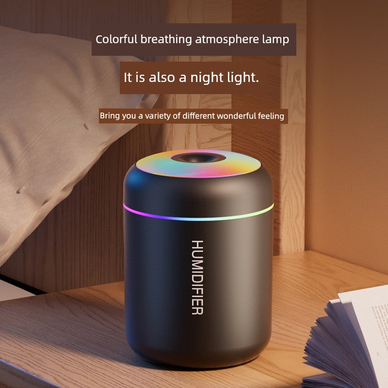 Compact USB Aroma Diffuser & Humidifier with LED Night Light