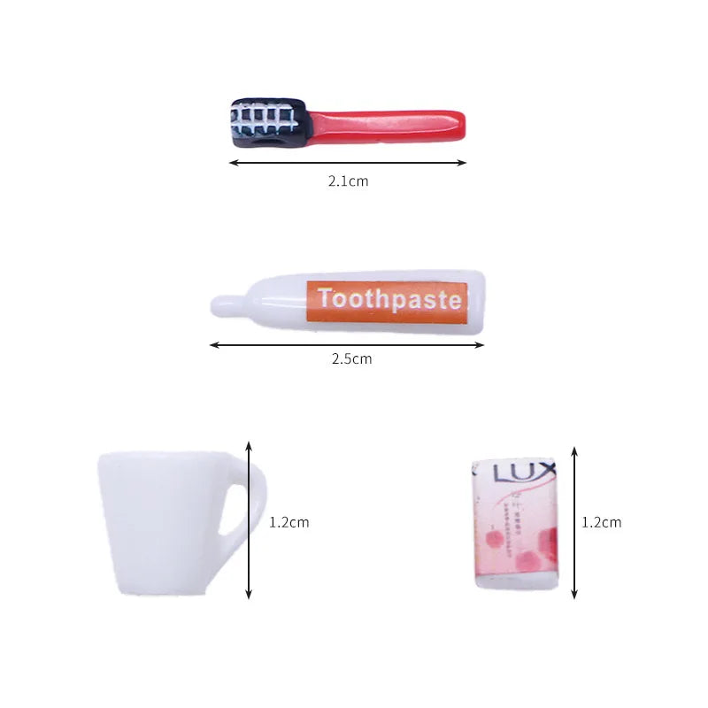 Miniature Bathroom Scene Dollhouse Furniture Props Models Accessories