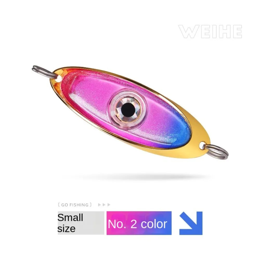 LED Deep Drop Underwater Flash Fluorescent Eye Shape Fishing Squid for Night Fishing