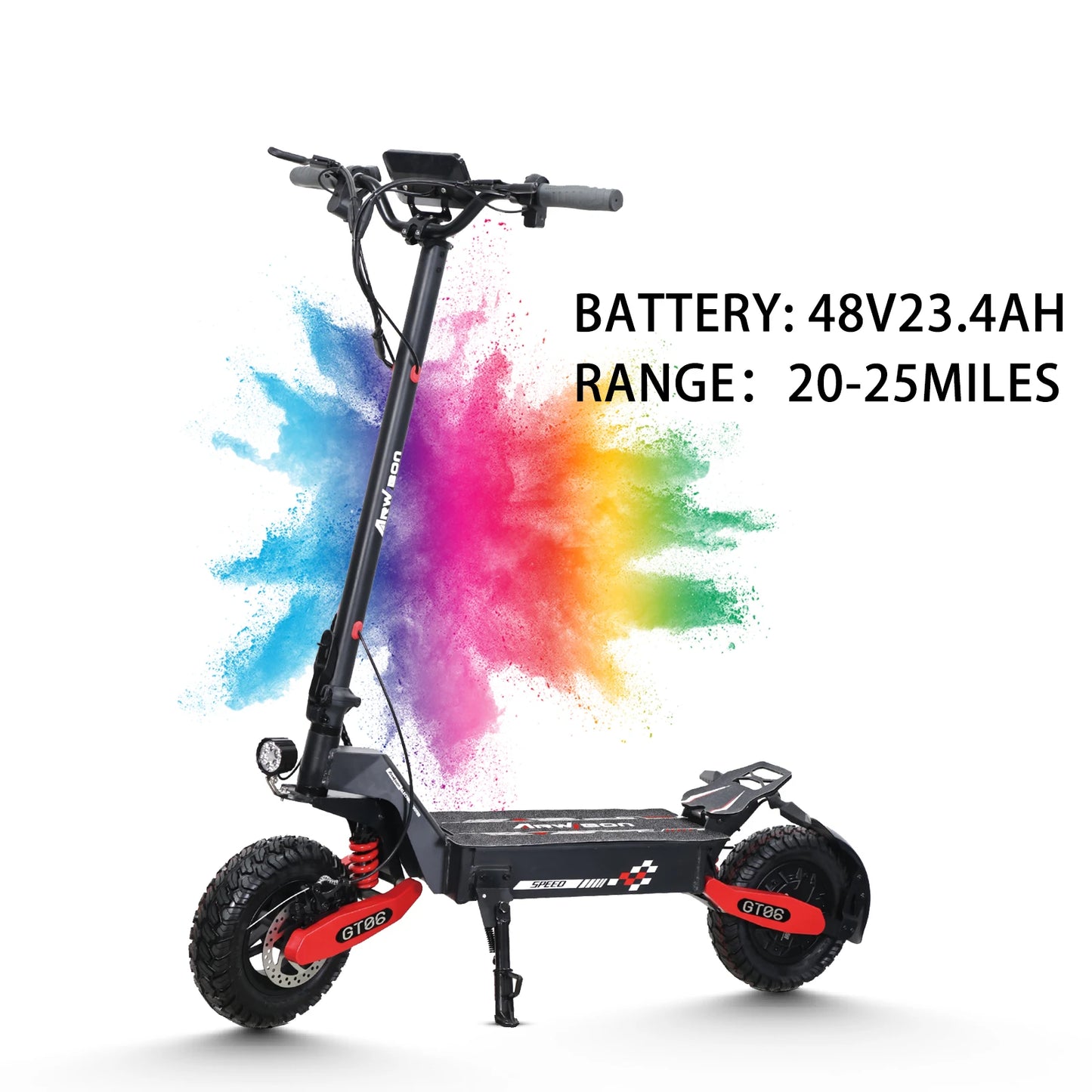Adults -Max Speed 25MPH, 48V 13AH/23.4AH, 11"Off-Road Tires | US Stock, Factory Direct
