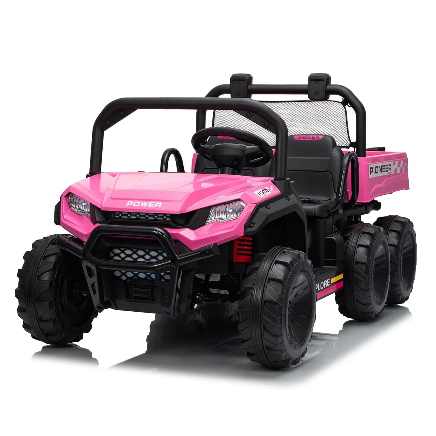 24V 4WD Electric Ride-on Dump Truck For Kids 2-Seater With Parental Remote Control