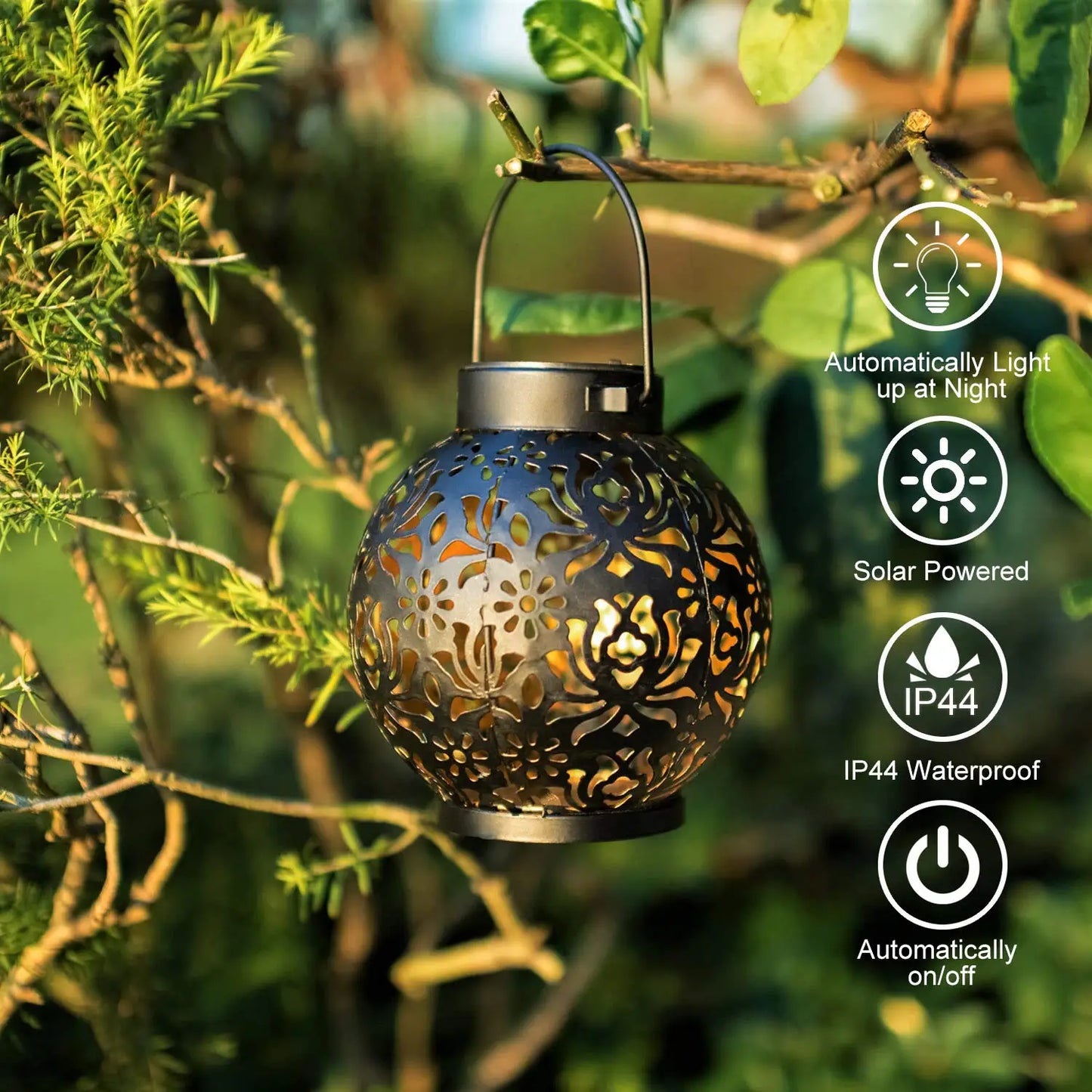 Solar Powered Pattern Lighted Ornaments