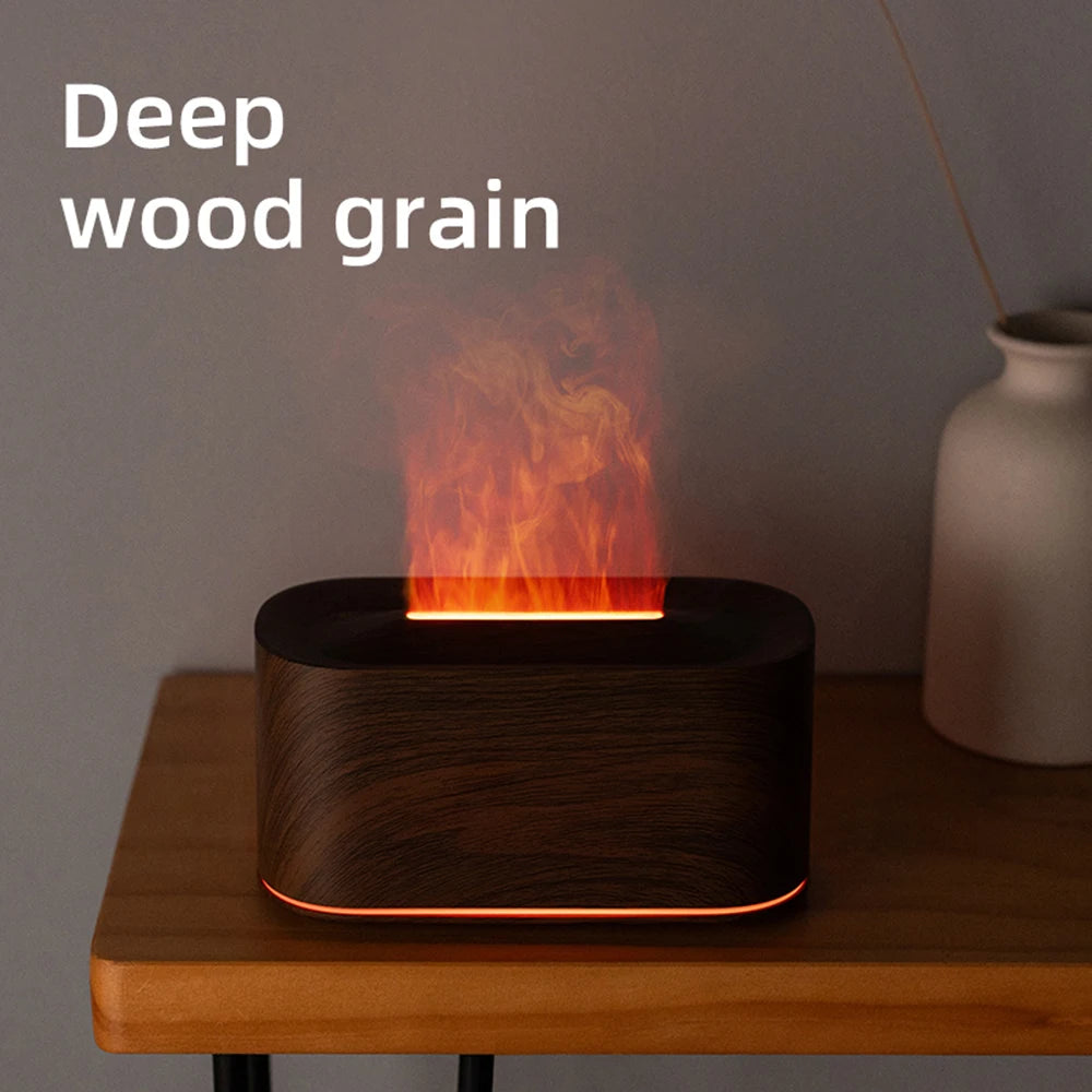 Essential Oil Diffuser Colorful Water Vapor Fire Humidifier for Aroma Therapy Room