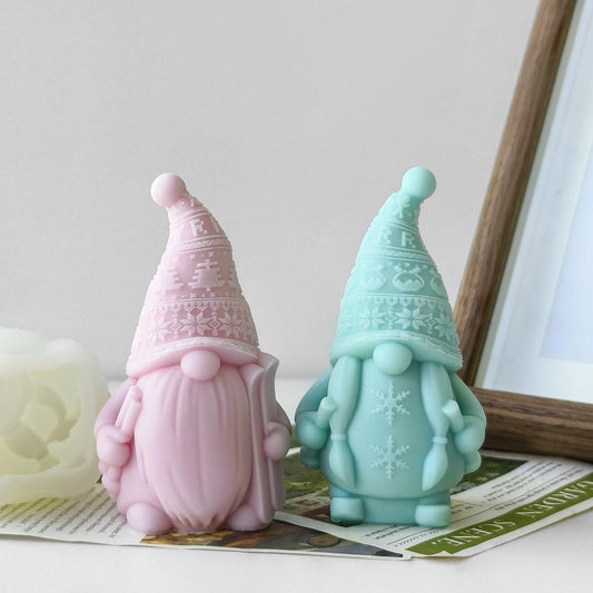 3D Ski Dwarf Scented Candle Silicone Mold DIY Epoxy Resin Plaster Gnome Ornament Mould Handmade Soap Candle Making Supplies