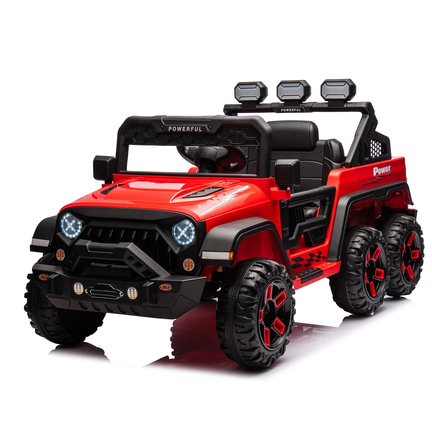 24V Ride on Car for Kids with Remote Control,6 Wheels, 4WD 3 Speeds,