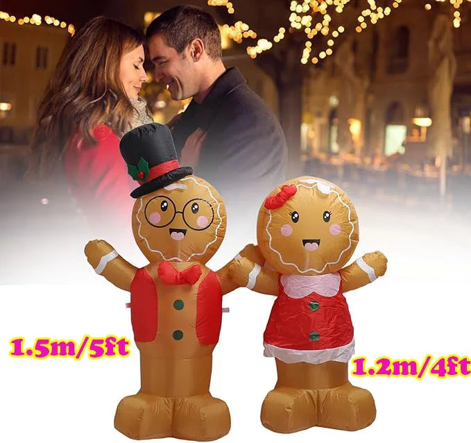 Christmas Decoration Inflatable  Snowman Built-in LED Lights Outdoor New Year Party Decor