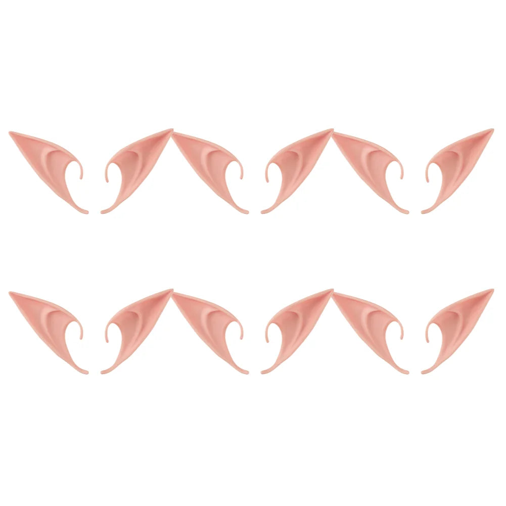 12-1pair Halloween Angel Elf Ears Soft Latex Fake Ears Fairy Vampire Costume Halloween