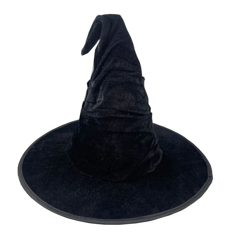 Large Black Wicked Witch Hat for Women,Halloween Witch Cap Cosplay Costume Accessory for Party Favor