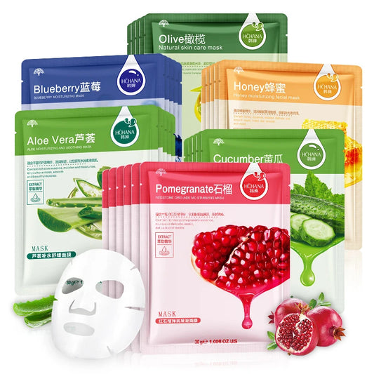 30pcs Fresh Fruits Facial Masks