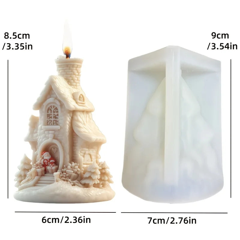 Christmas House Fragrance Candle Silicone Mold