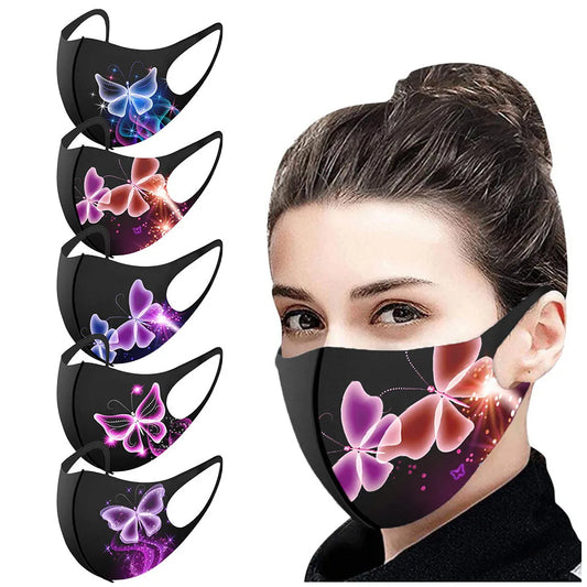 Butterfly Black Face Mask Reusable Adult Face Mask
